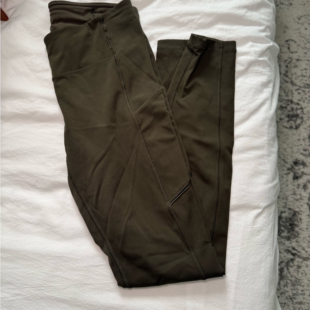 lululemon Olive Green Leggings. Size 6.